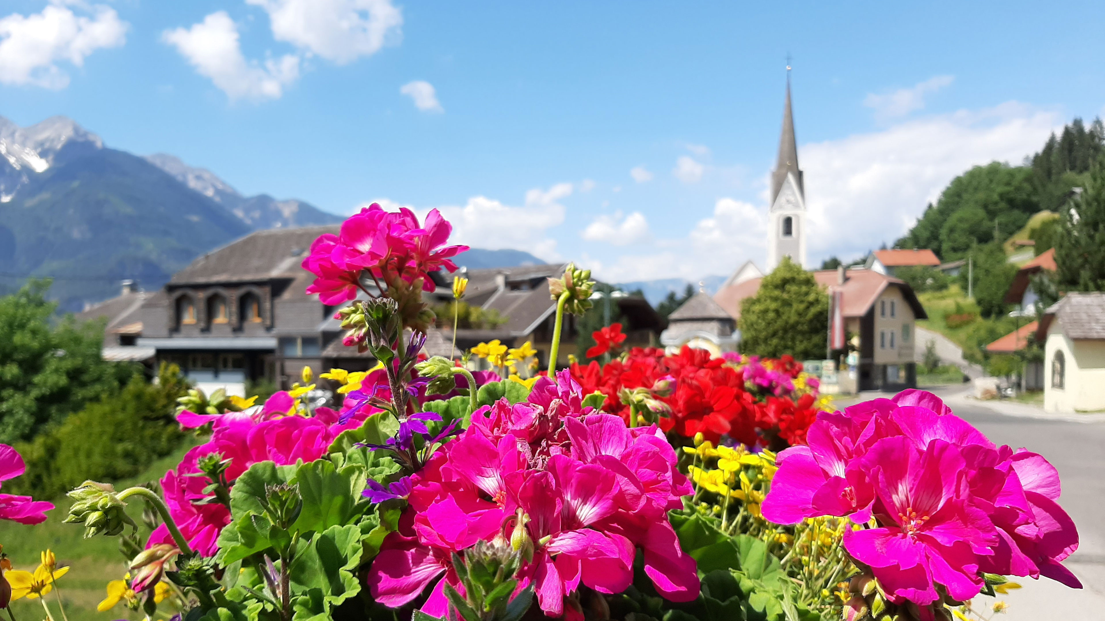 Blick auf die Gemeinde Berg im Drautal
